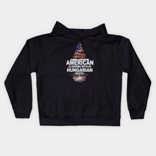 Christmas Tree  American Grown With Hungarian Roots - Gift for Hungarian From Hungary Kids Hoodie